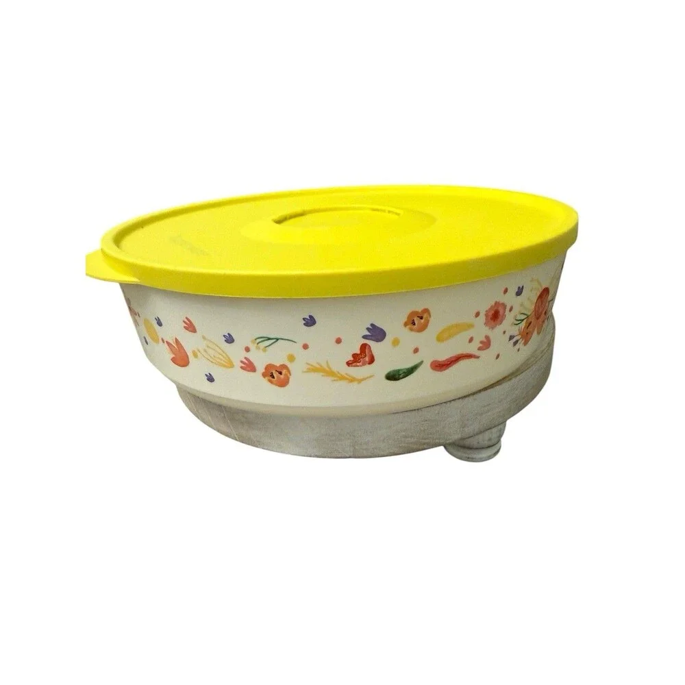 Tupperware Fanciful Floral Illumina Serving Bowl 10.5 Cup/ 2.5 L‎ Bowl Cheerful